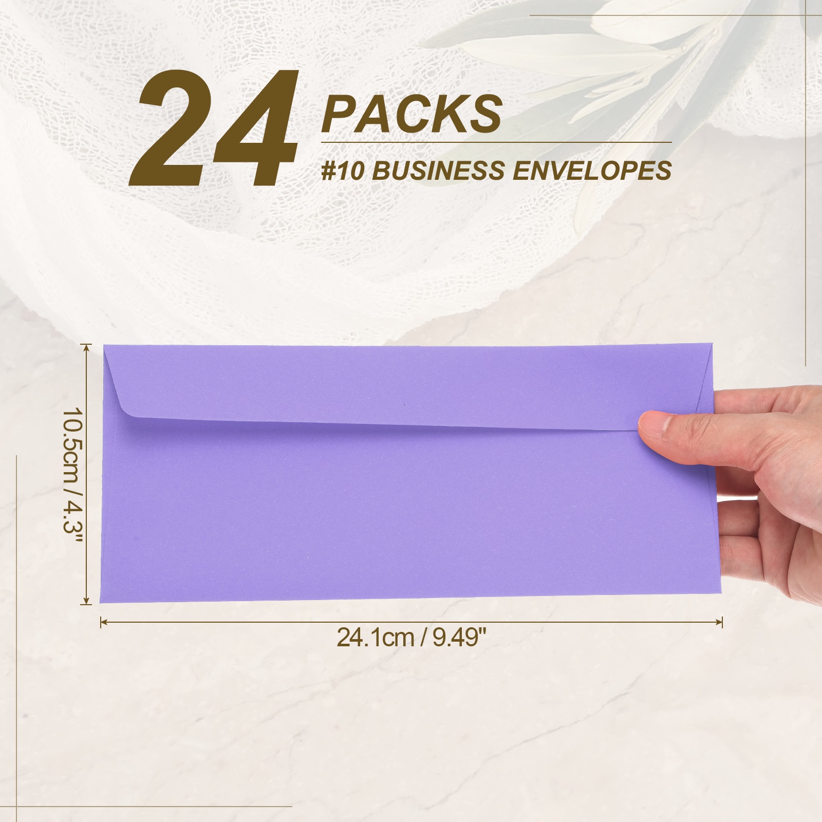 Letter Envelope Kraft - 24Pcs 24.1cmx10.5cm Colored Self Seal Letter