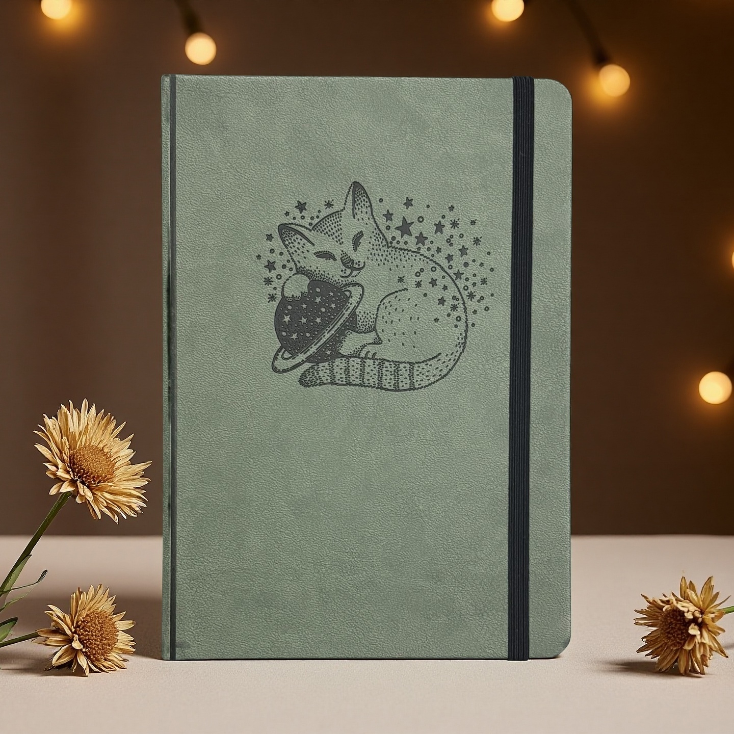 Notebook Dotted A5 - Cute Cat Planet A5 Dotted Notebook