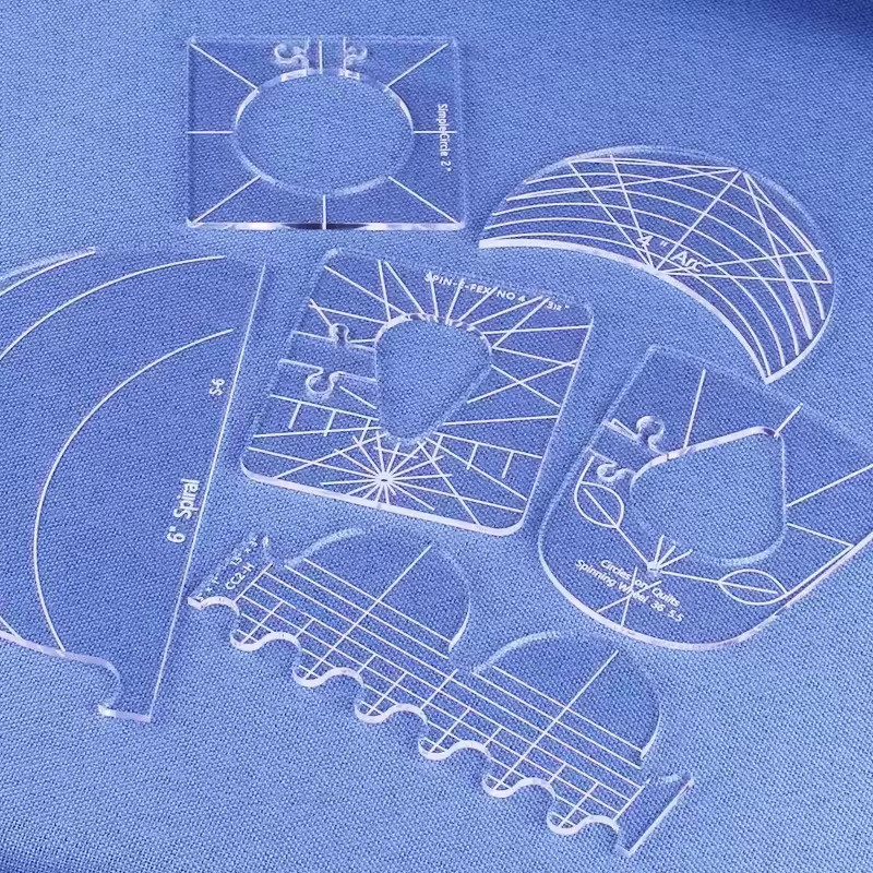 Ruler Set Transparent - Patchwork Ruler Multifunction Transparent Acrylic Tailor
