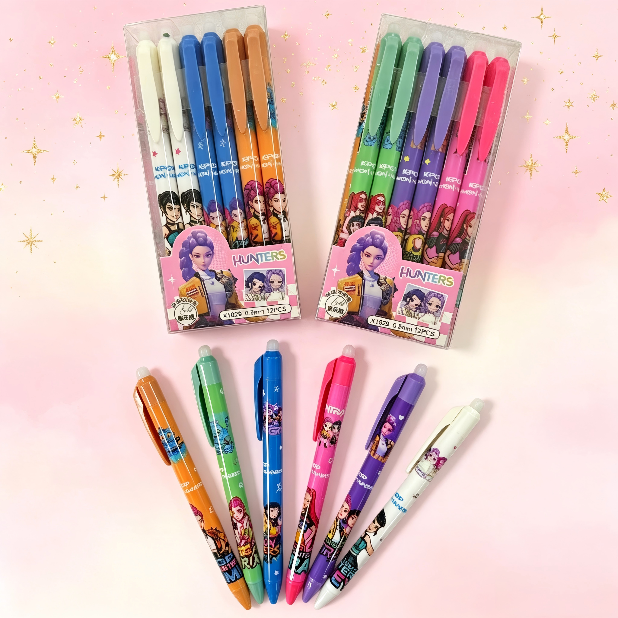 Office Stationery And Supply - Cartoon Erasable Gel Pens Cute Kpop