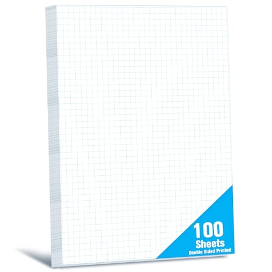 100 Sheets Graph Paper Double- - Graph Paper Pad ulasan dan harga
