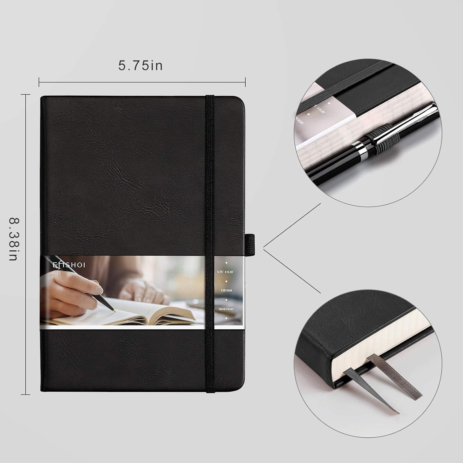 A5 Graph Notebook 256 Pages Ha - Journal Leather Hardcover ulasan dan harga