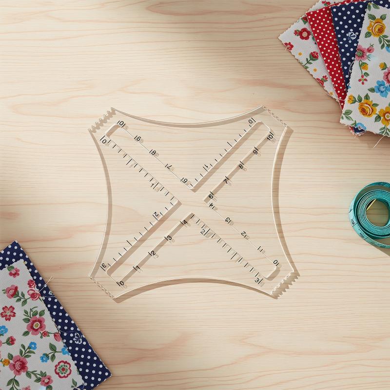 Acrylic Transparent Knitting D - Ruler Set Transparent ulasan dan harga