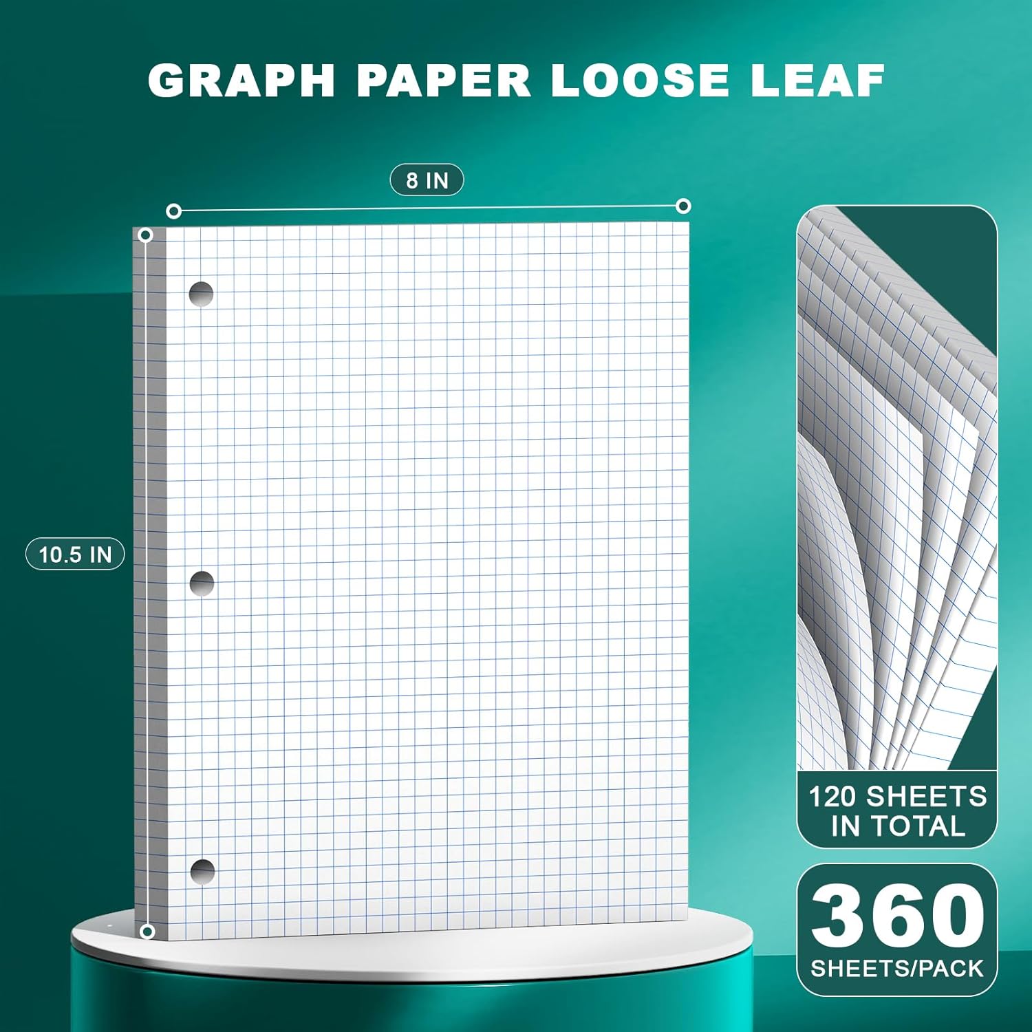 Loose Leaf Graph Paper Noteboo - Graph Paper Pad ulasan dan harga