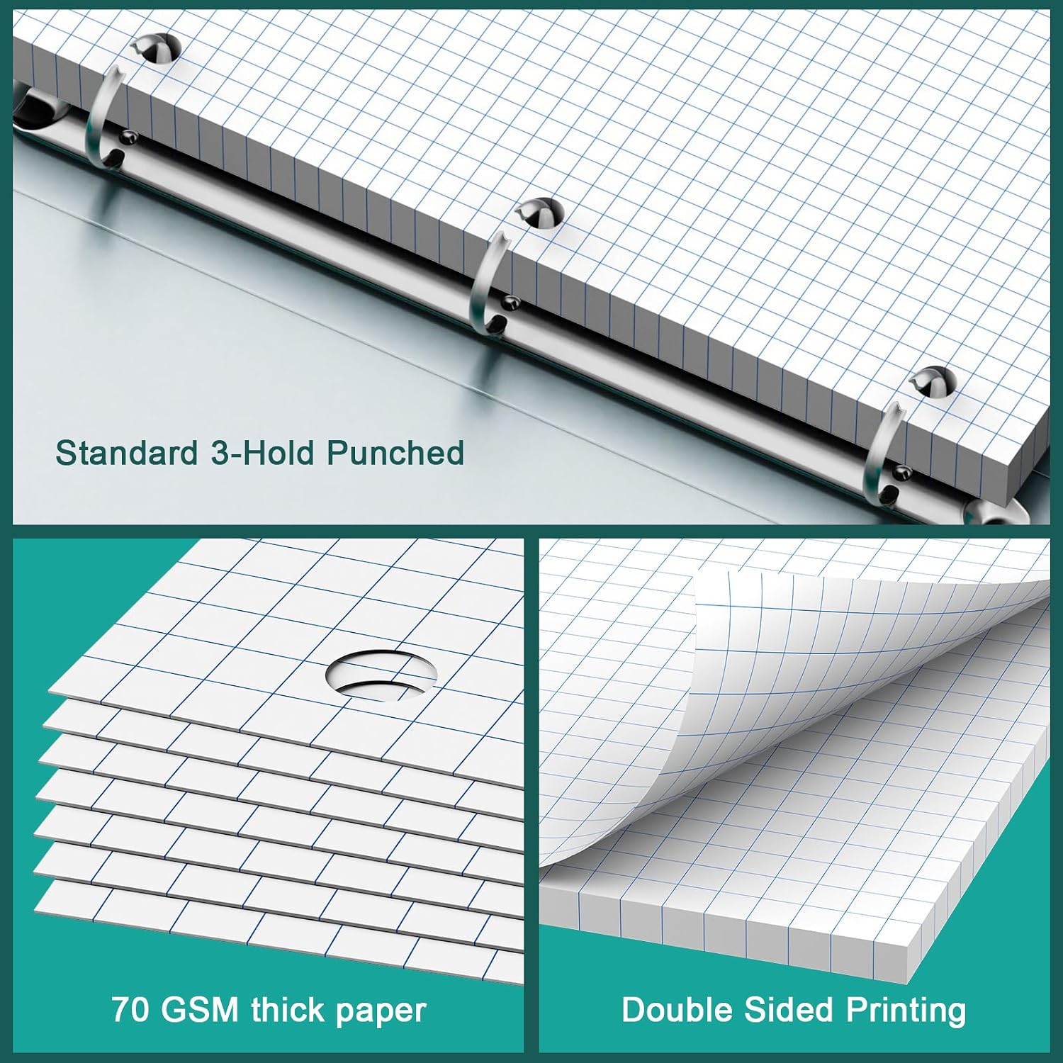 Loose Leaf Graph Paper Noteboo - Graph Paper Pad ulasan dan harga