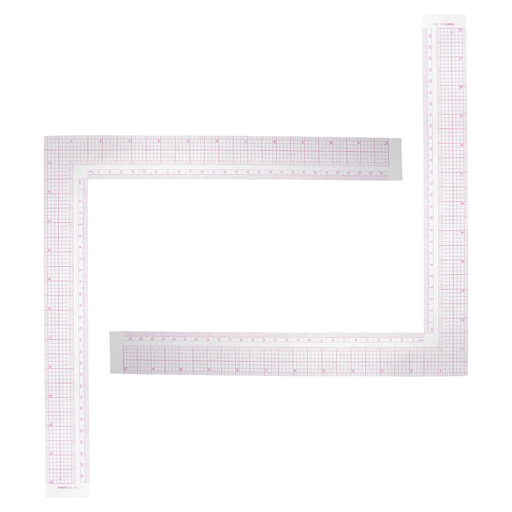 2Pcs Compact Clothing Design R - Ruler Set Transparent ulasan dan harga
