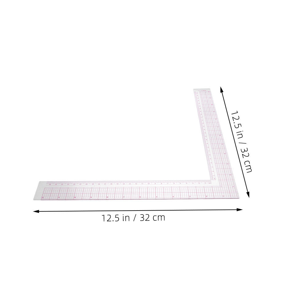 2Pcs Compact Clothing Design R - Ruler Set Transparent ulasan dan harga