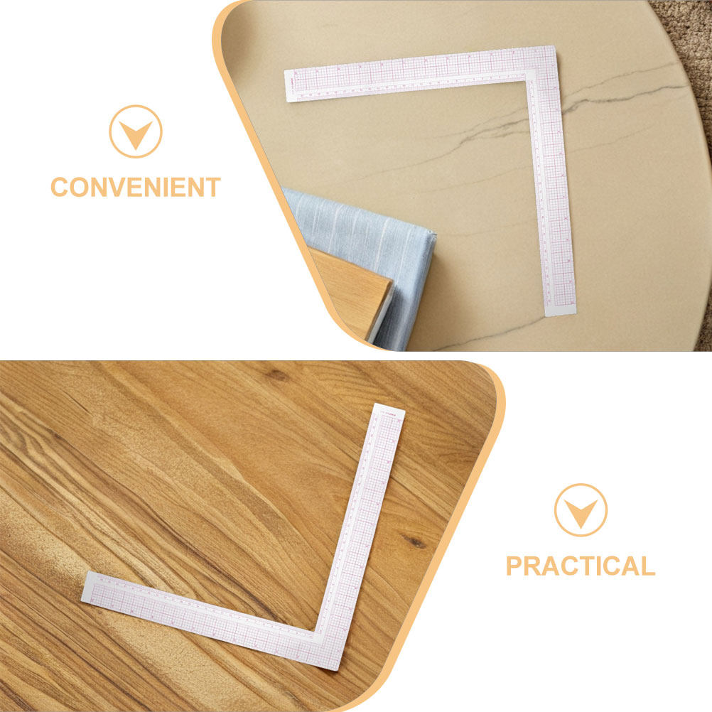 2Pcs Compact Clothing Design R - Ruler Set Transparent ulasan dan harga