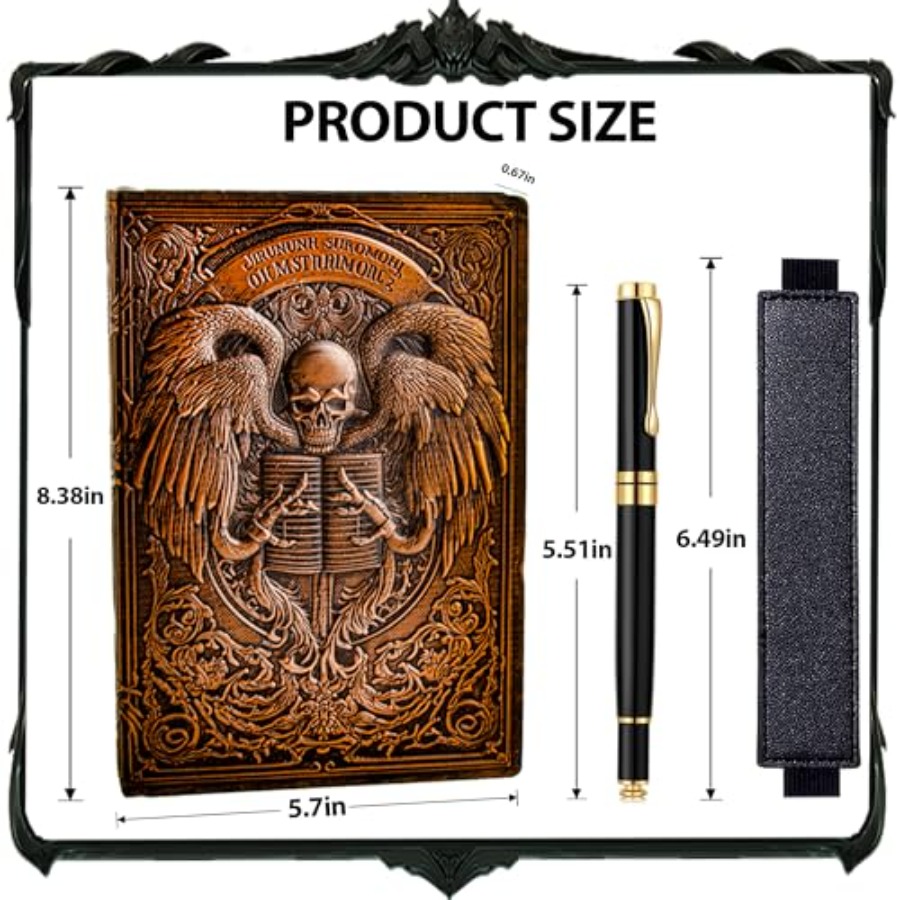 Vintage Skull Embossed Leather - Journal Leather Hardcover ulasan dan harga
