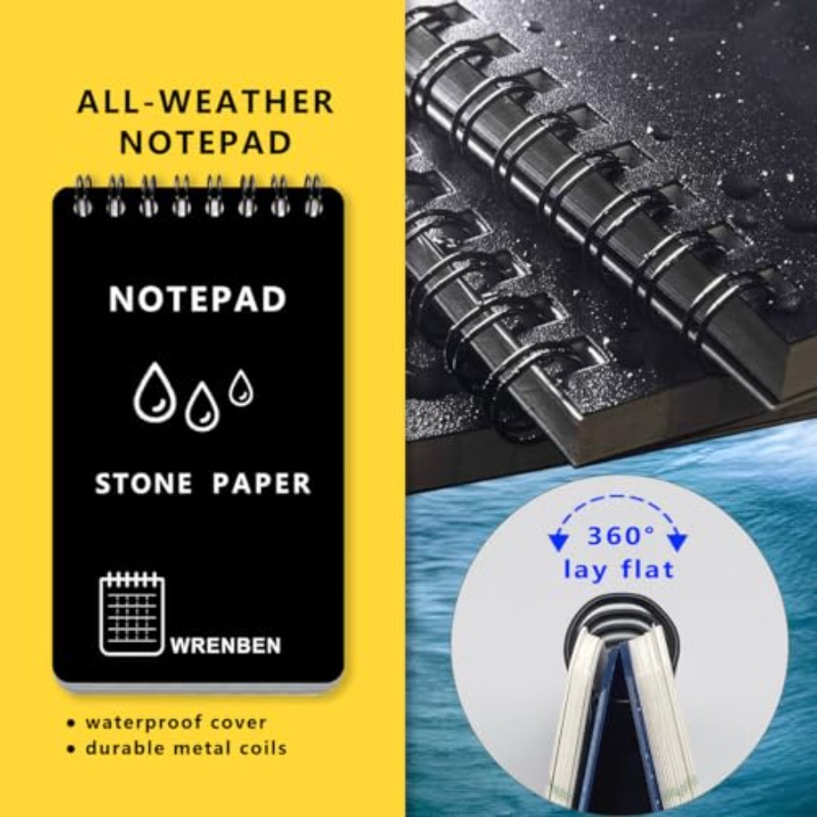 4PCS Waterproof Spiral Noteboo - Graph Paper Pad ulasan dan harga