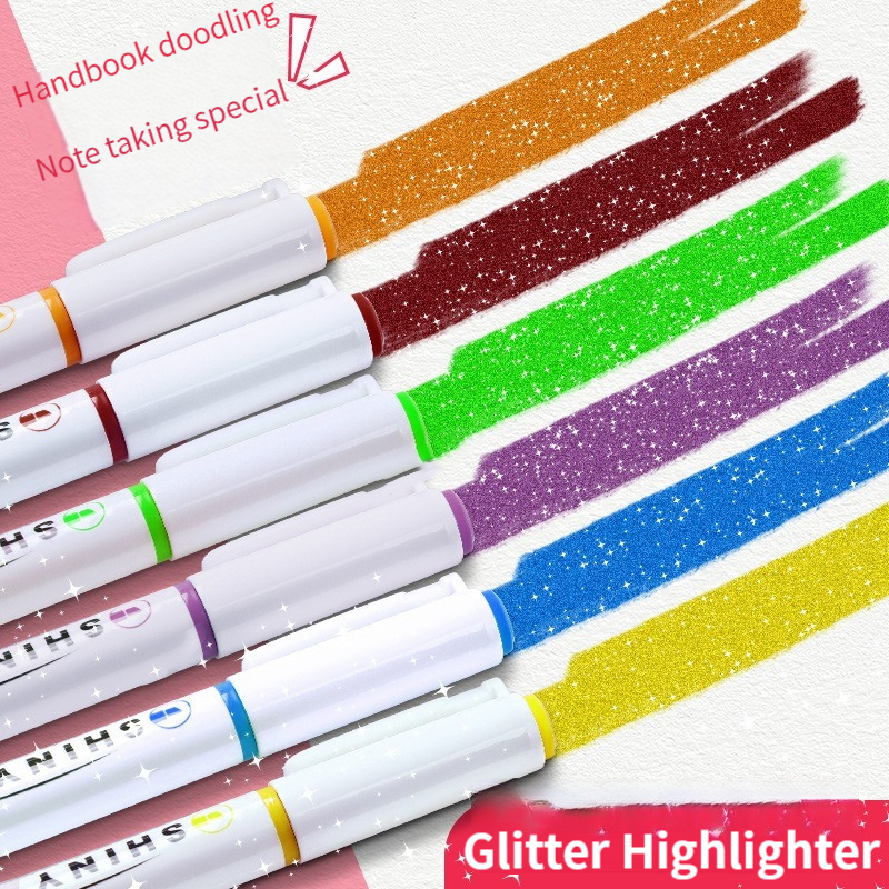 4Pcs Color Glitter Highlighter - Highlighter Set Pastel ulasan dan harga