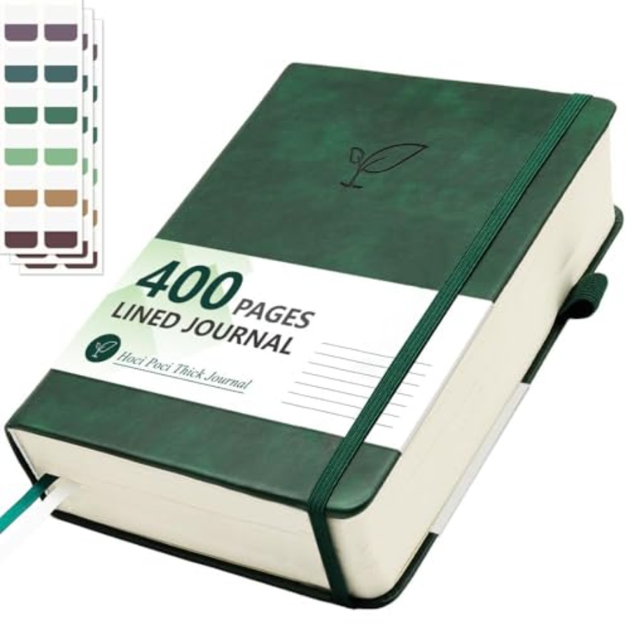 Lined Journal Notebook, 400 Pa - Journal Leather Hardcover ulasan dan harga