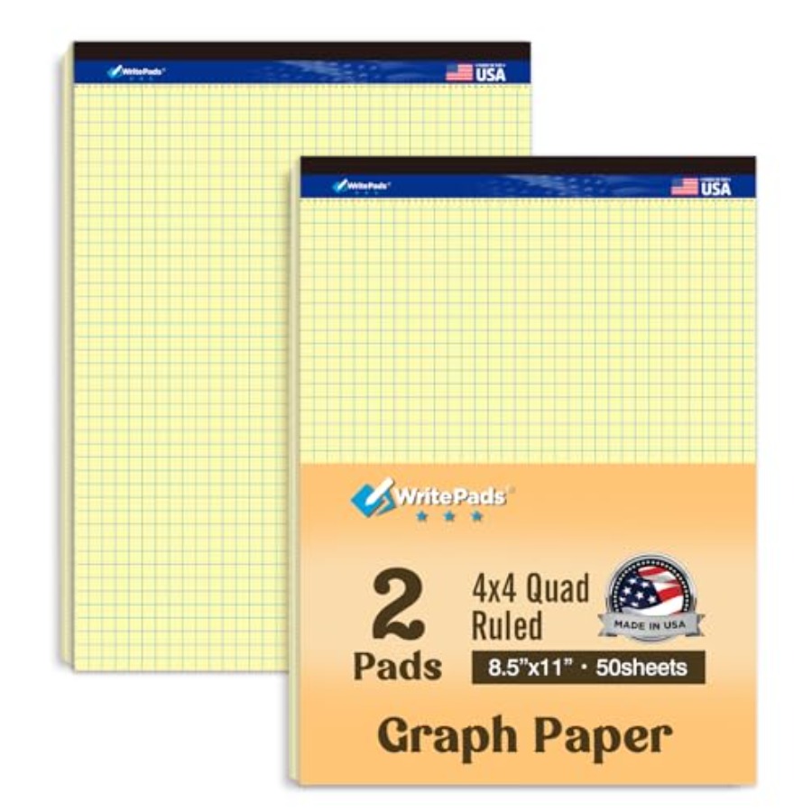 Graph Paper Pads 8.5 x 11, 4x4 - Graph Paper Pad ulasan dan harga
