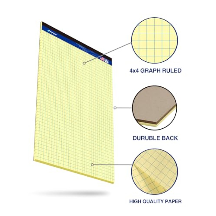 Graph Paper Pads 8.5 x 11, 4x4 - Graph Paper Pad ulasan dan harga