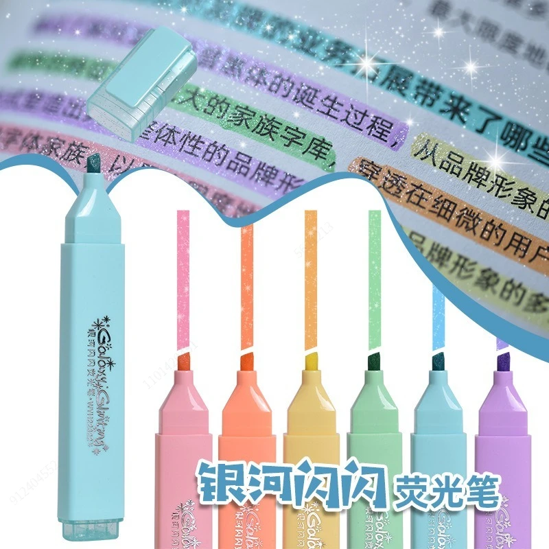 6 Colors/box Fine Glitter High - Highlighter Set Pastel ulasan dan harga