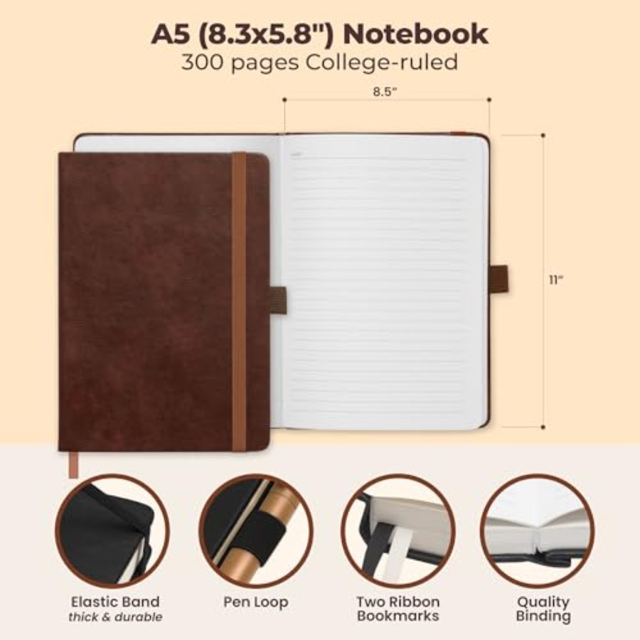 Lined Leather Bound Journal No - Journal Leather Hardcover ulasan dan harga