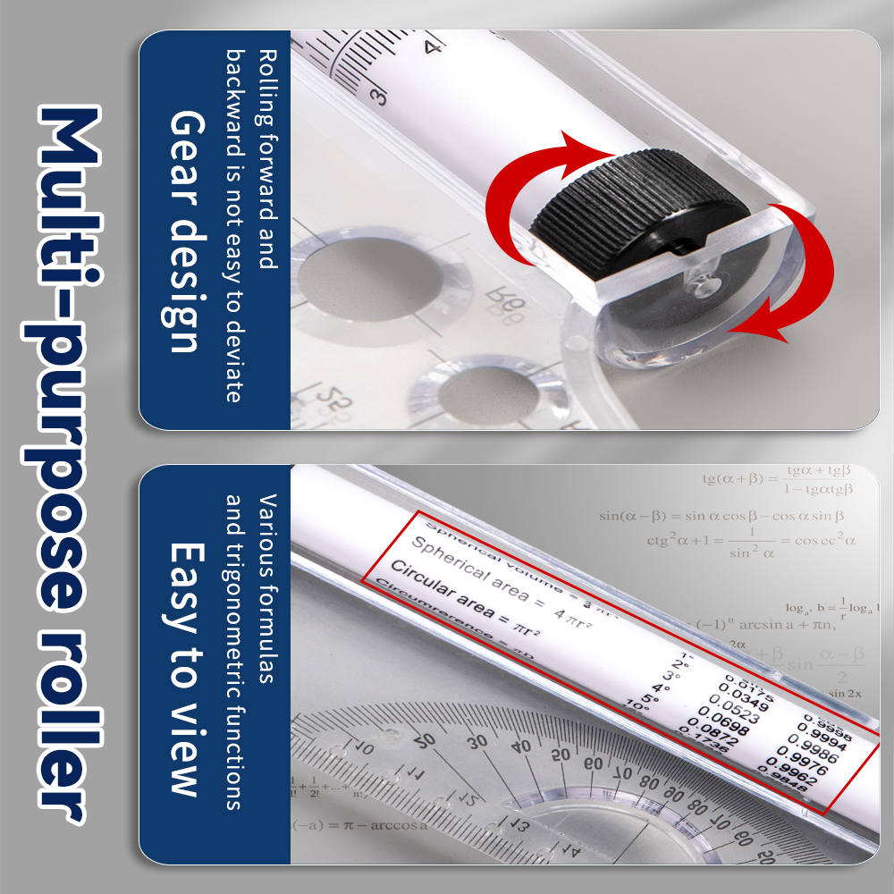 30cm Transparent Parallel Roll - Ruler Set Transparent ulasan dan harga