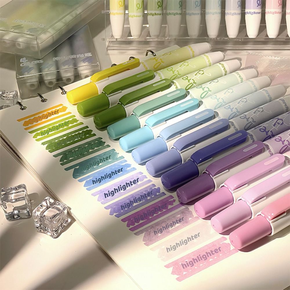 4pcs New Gradient Color Highli - Highlighter Set Pastel ulasan dan harga