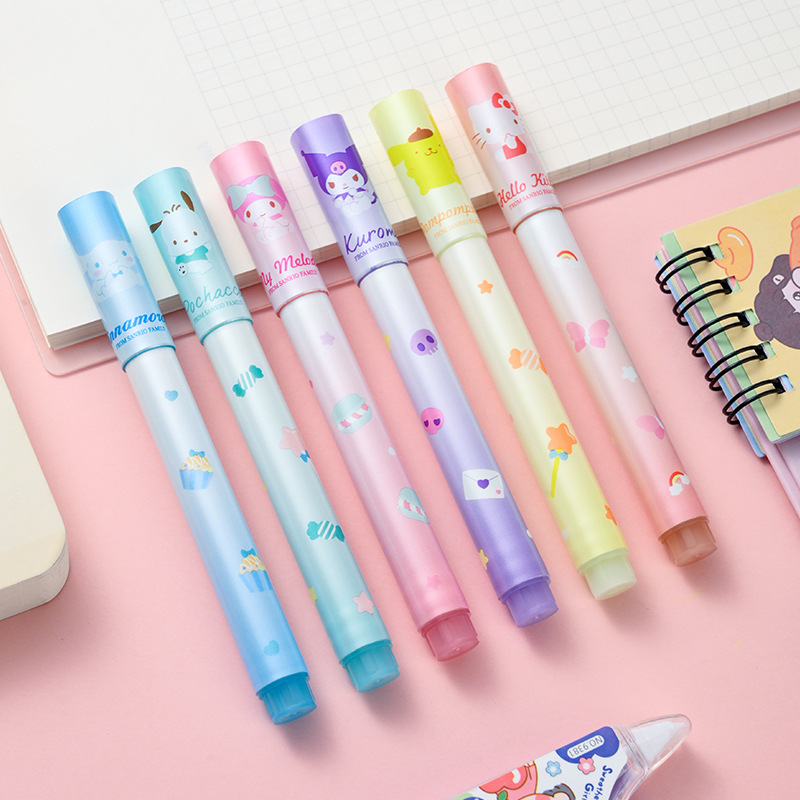 6Pcs Sanrio Hello Kitty Highli - Highlighter Set Pastel ulasan dan harga
