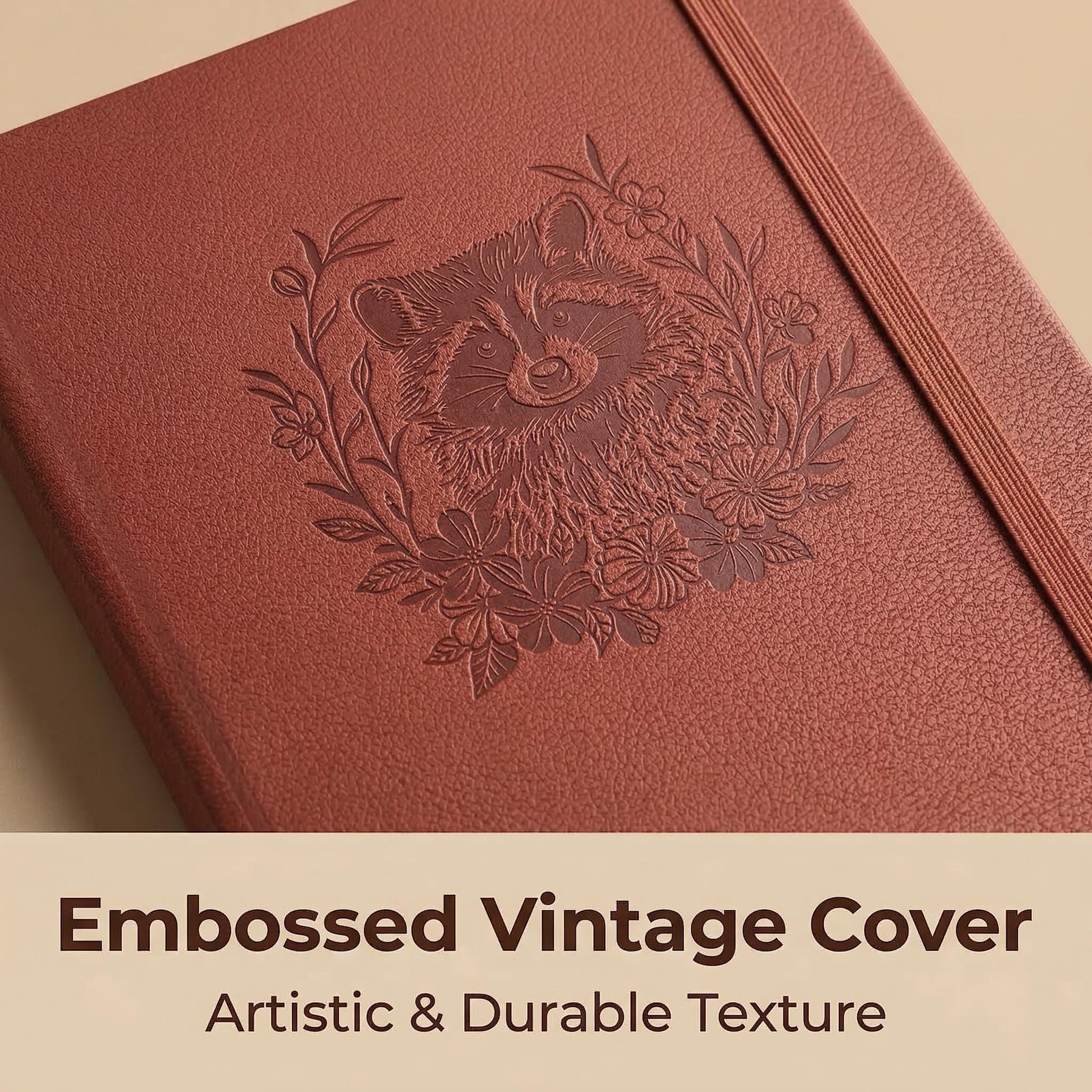 A5 Embossed Raccoon Dot Grid J - Notebook Dotted A5 ulasan dan harga