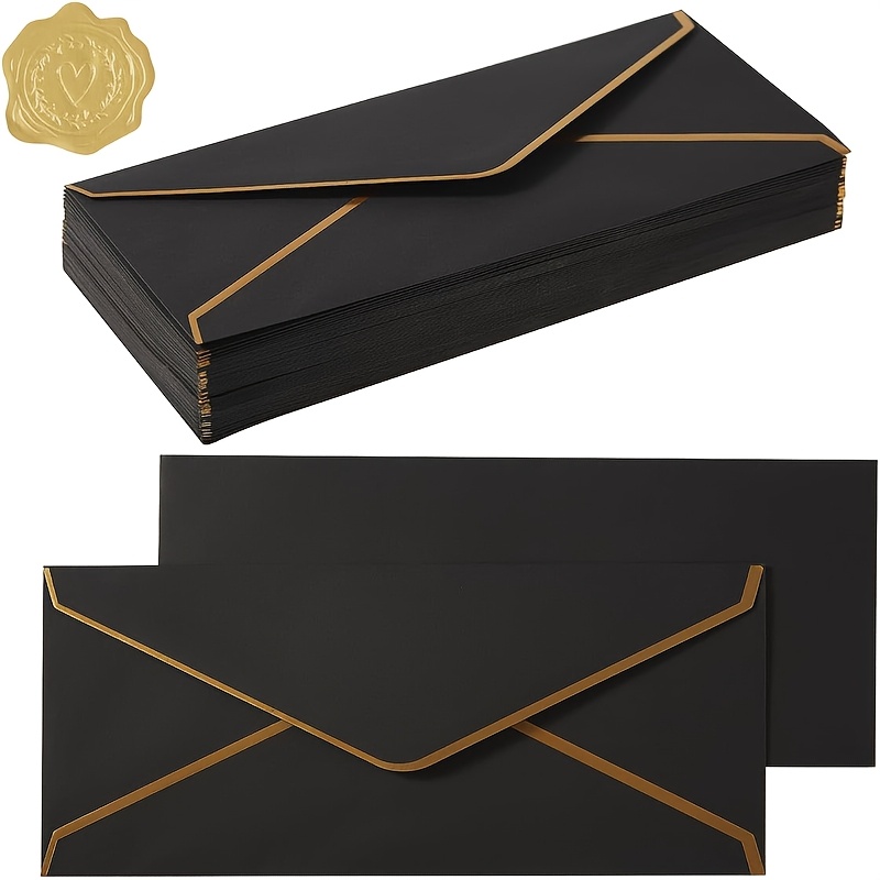 10 PCS  High-end Black Envelop - Letter Envelope Kraft ulasan dan harga