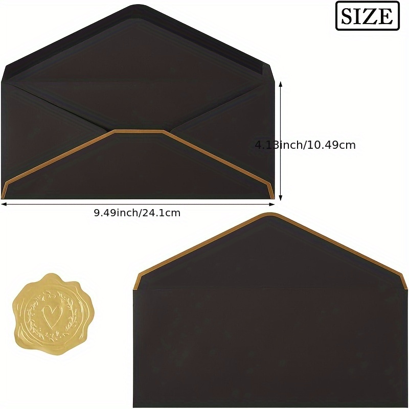 10 PCS  High-end Black Envelop - Letter Envelope Kraft ulasan dan harga