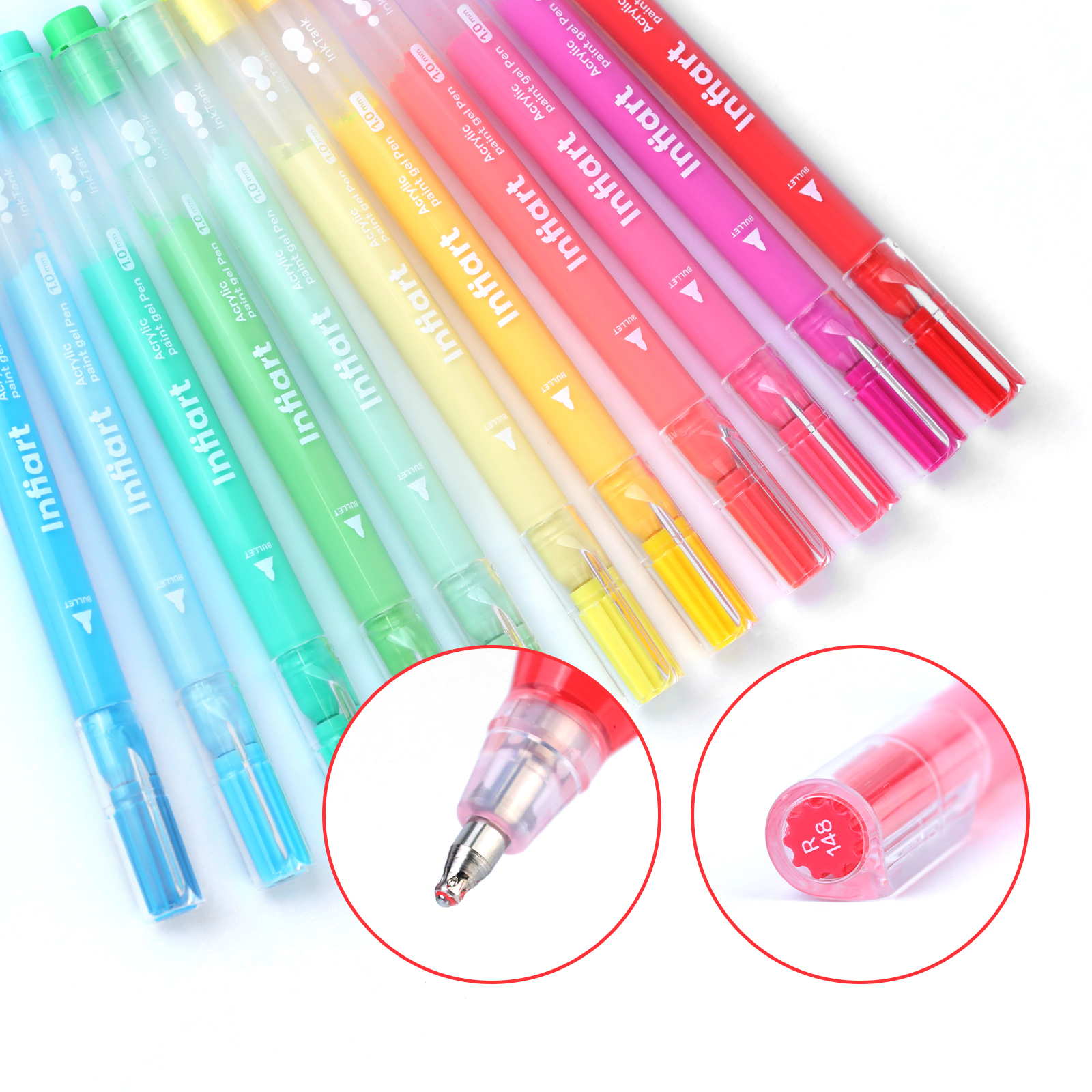 Acrylic Paint Gel Pens, Glitte - Gel Ink Pen Set ulasan dan harga