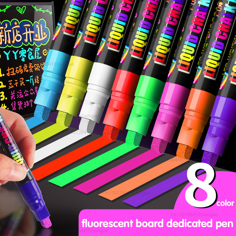 8Color 8mm Liquid Chalk Erasab - Highlighter Set Pastel ulasan dan harga