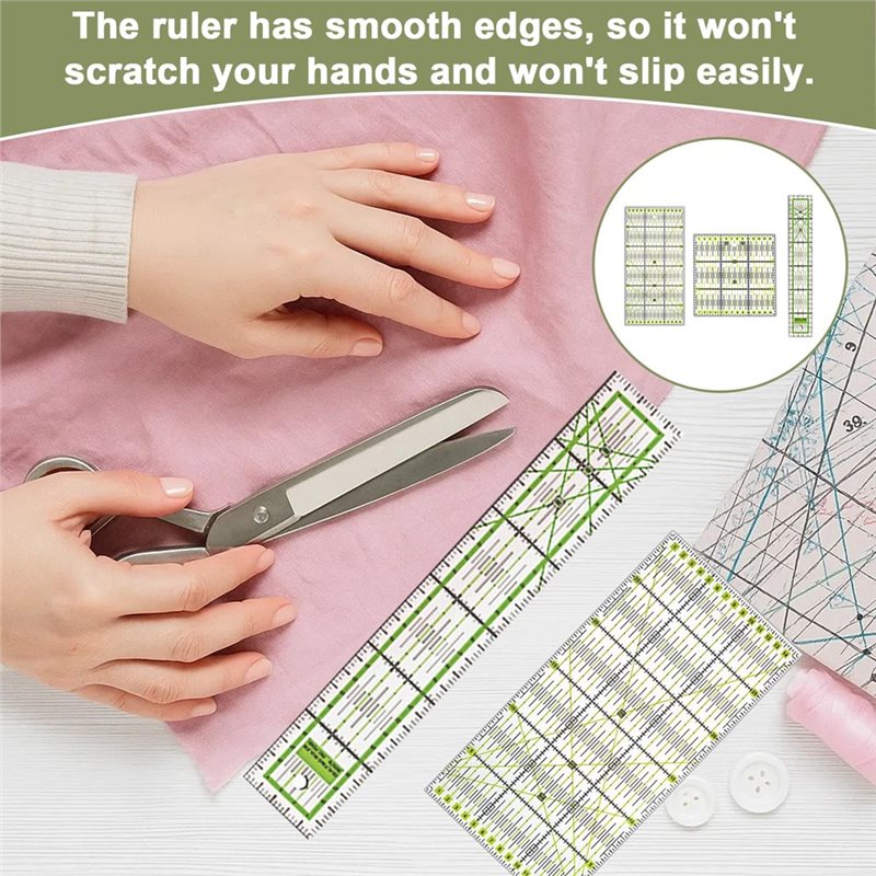 FYBL-Sewing Rulers, Patchwork  - Ruler Set Transparent ulasan dan harga