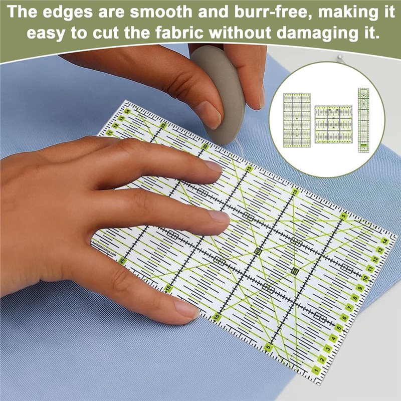 FYBL-Sewing Rulers, Patchwork  - Ruler Set Transparent ulasan dan harga