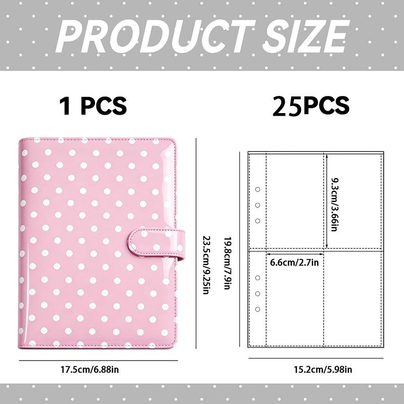 6 Ring A5 Polka-Dot Binder Car - Notebook Dotted A5 ulasan dan harga