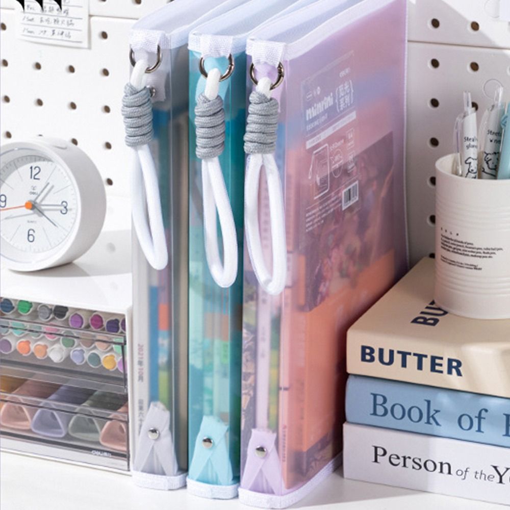 Portable Transparent A4 Zipper - Office Stationery And Supply ulasan dan harga