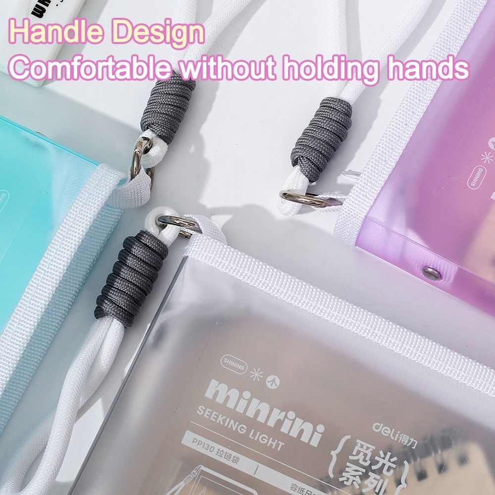 Portable Transparent A4 Zipper - Office Stationery And Supply ulasan dan harga
