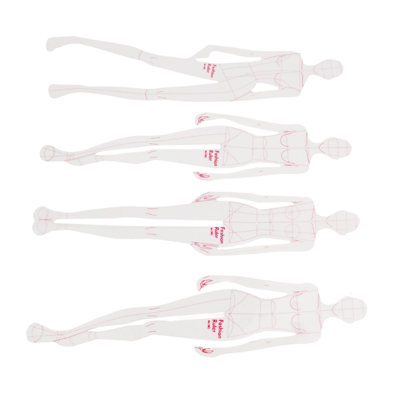 Transparent Plastic Fashion De - Ruler Set Transparent ulasan dan harga