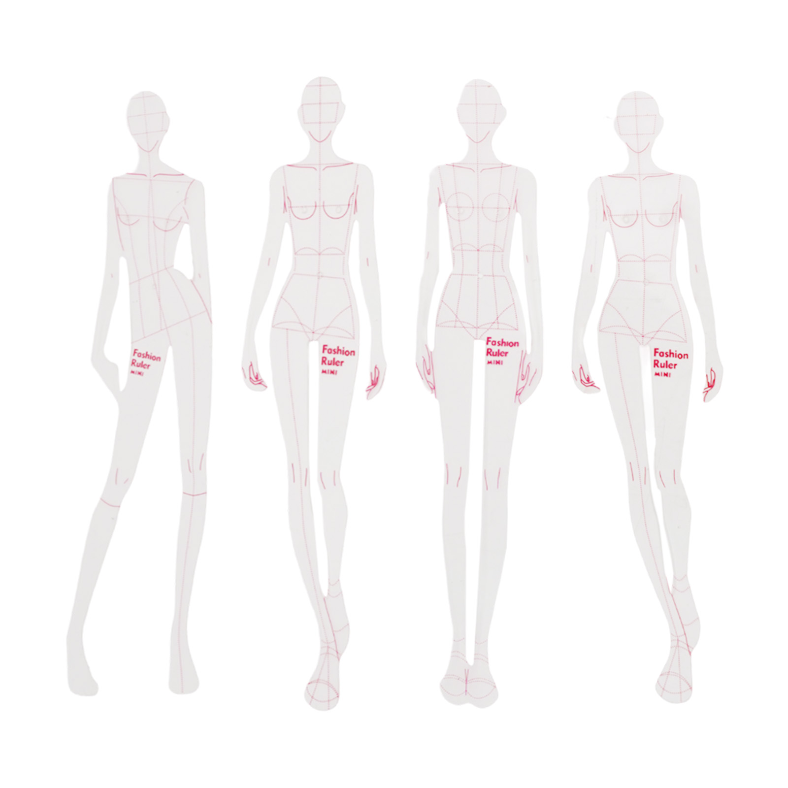 Transparent Plastic Fashion De - Ruler Set Transparent ulasan dan harga