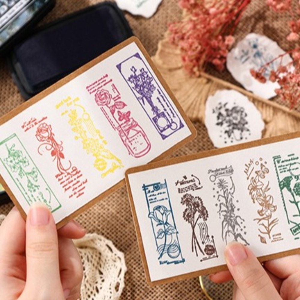 New Colorful Ink Pad Rectangul - Self Inking Stamp ulasan dan harga