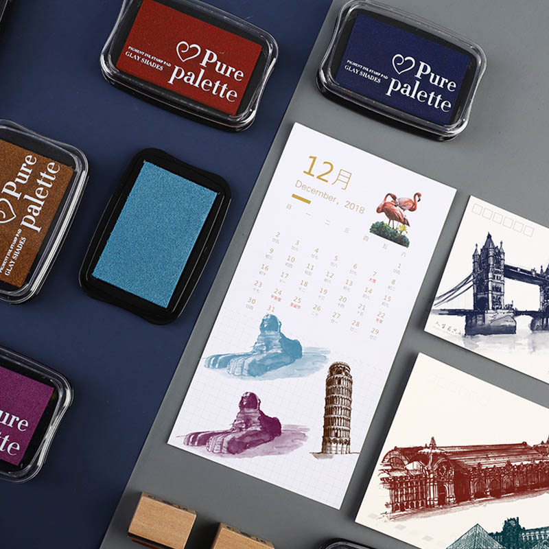 6 pieces - Retro solid color s - Self Inking Stamp ulasan dan harga