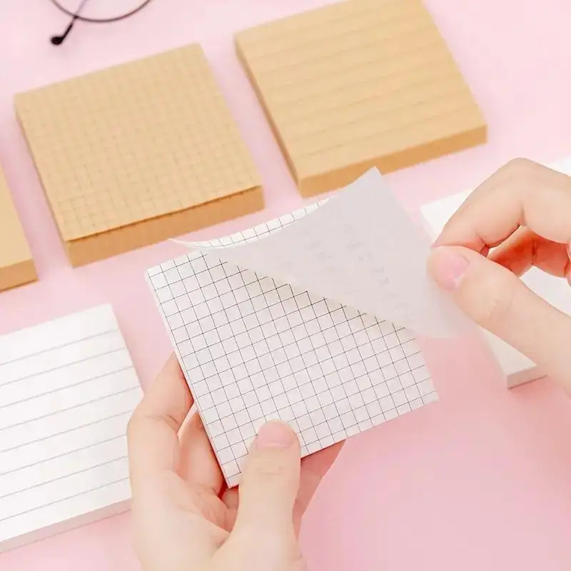 3 Packs Kraft Paper Sticky Not - Graph Paper Pad ulasan dan harga