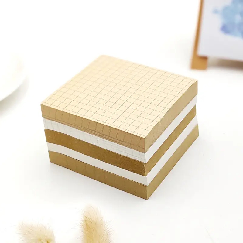 3 Packs Kraft Paper Sticky Not - Graph Paper Pad ulasan dan harga