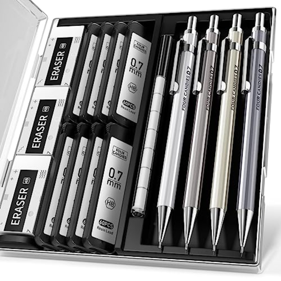 Mechanical Pencil Set with Cas - Mechanical Pencil Lead ulasan dan harga