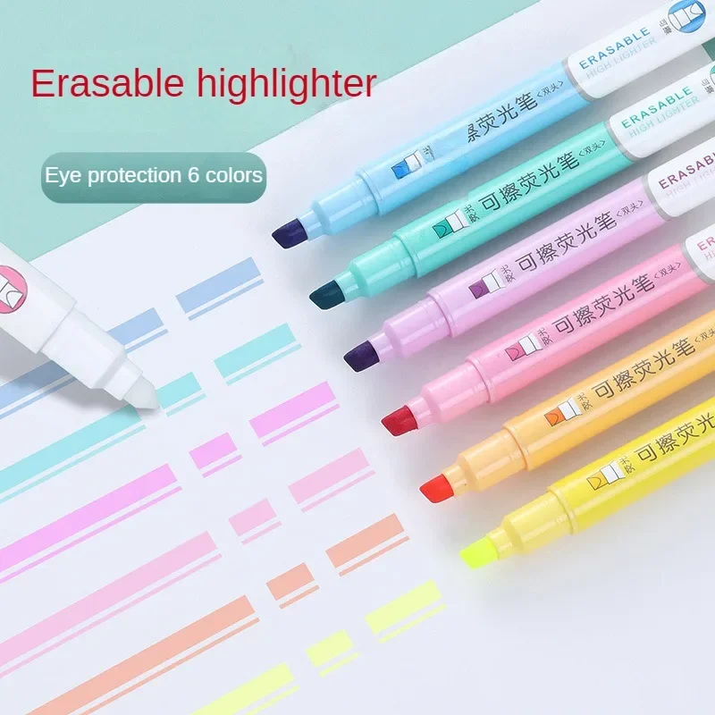 6pcs Erasable Highlighters Pas - Highlighter Set Pastel ulasan dan harga