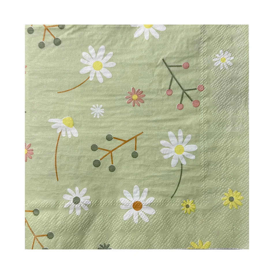 Chamomile Printed Napkin Green - Graph Paper Pad ulasan dan harga
