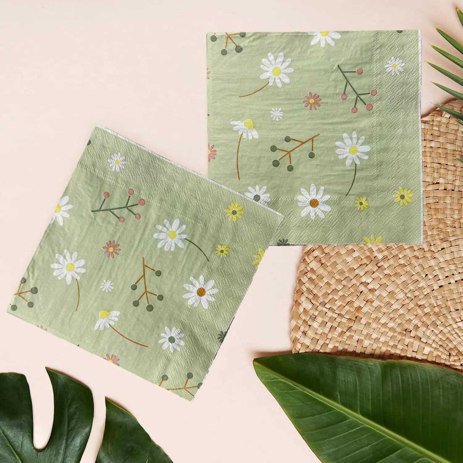 Chamomile Printed Napkin Green - Graph Paper Pad ulasan dan harga