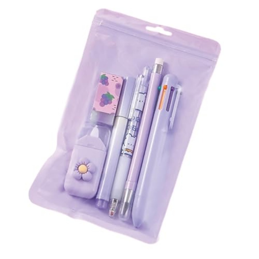 6 Pcs Cute Stationery Set for  - Gel Ink Pen Set ulasan dan harga