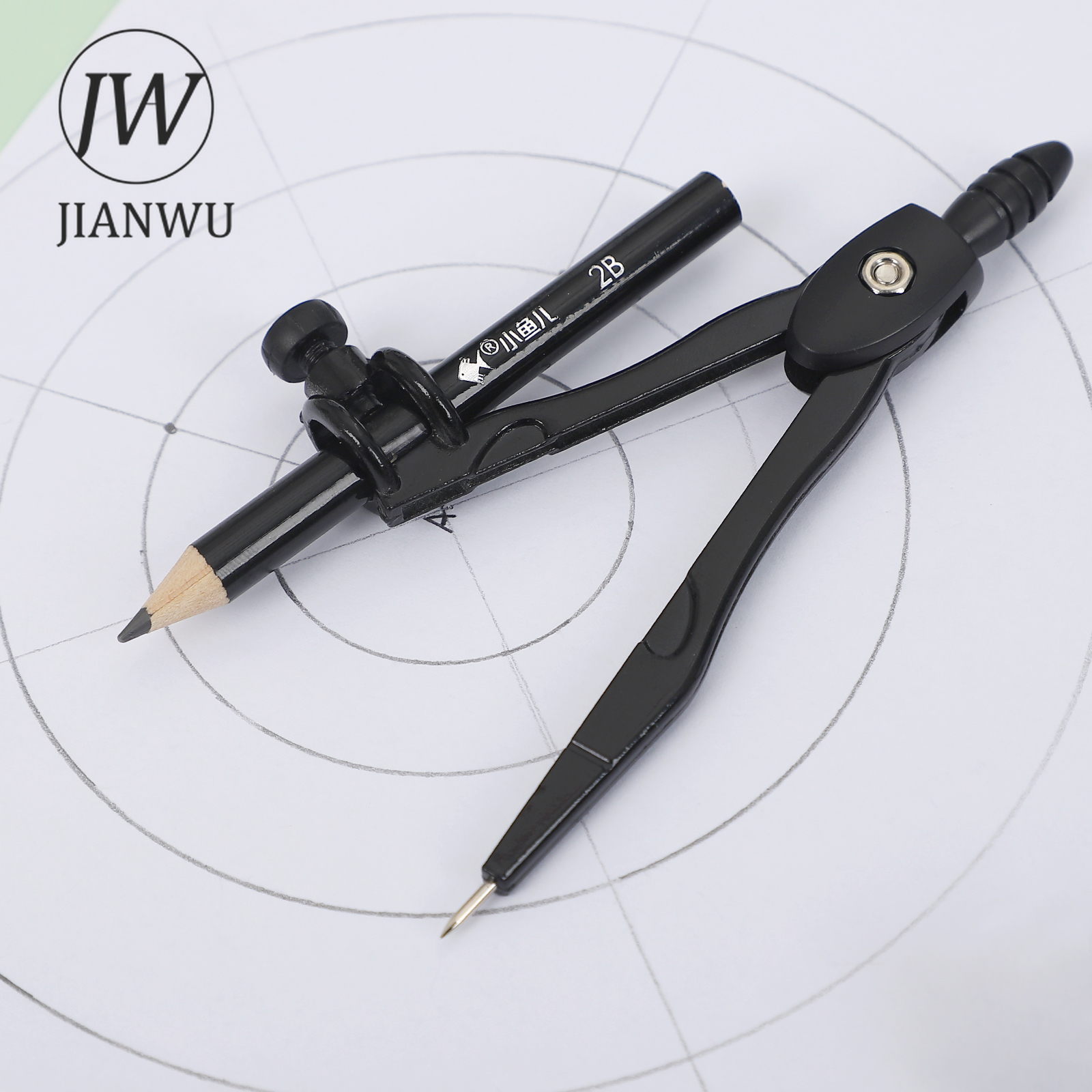 JIANWU Black Metal Compass Geo - Compass Geometry Set ulasan dan harga