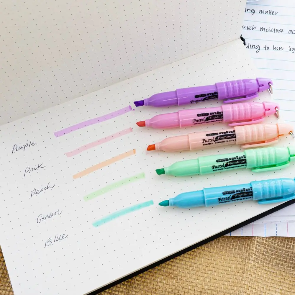 Mini Highlighter Pastel Color  - Highlighter Set Pastel ulasan dan harga
