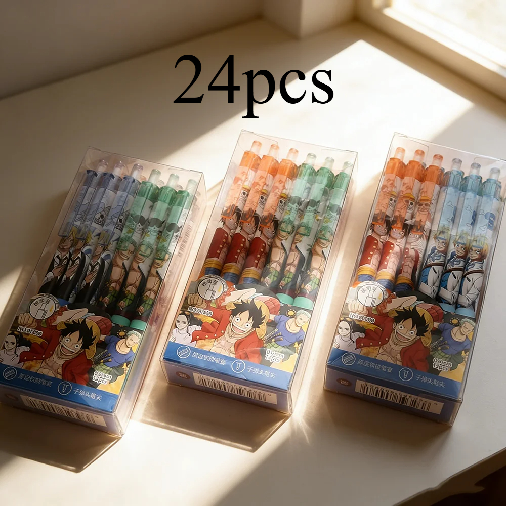 4/12/24Pcs  Anime One Piece Bl - Gel Ink Pen Set ulasan dan harga