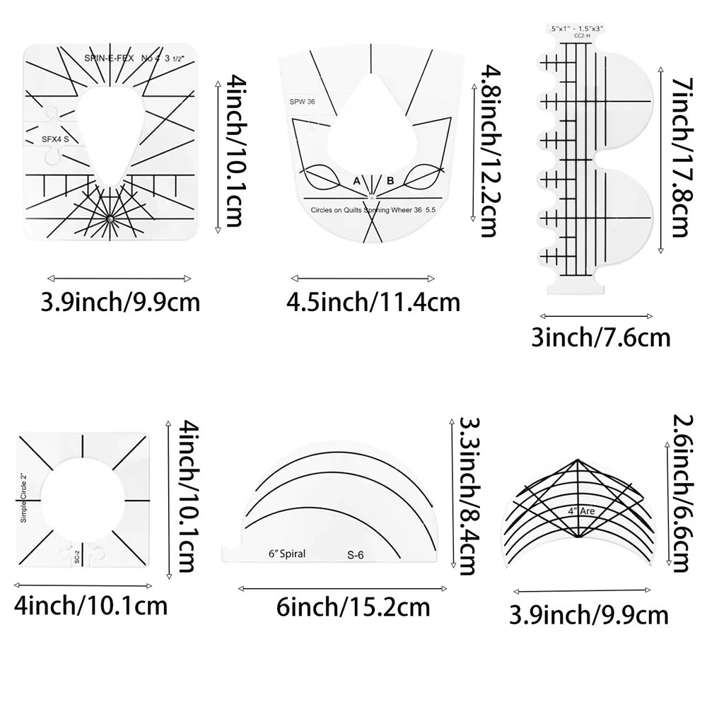 Patchwork Ruler Multifunction  - Ruler Set Transparent ulasan dan harga