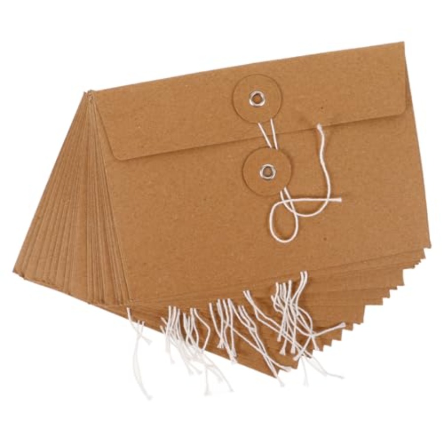 20Pcs Kraft Paper Wire Organiz - Letter Envelope Kraft ulasan dan harga