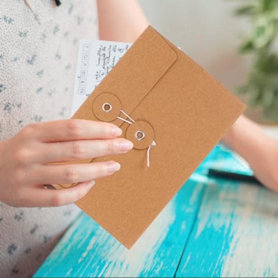 20Pcs Kraft Paper Wire Organiz - Letter Envelope Kraft ulasan dan harga